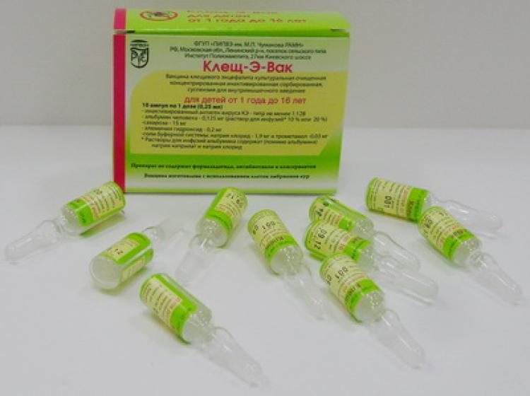 Поступление вакцины «Клещ-Э-ВАК»